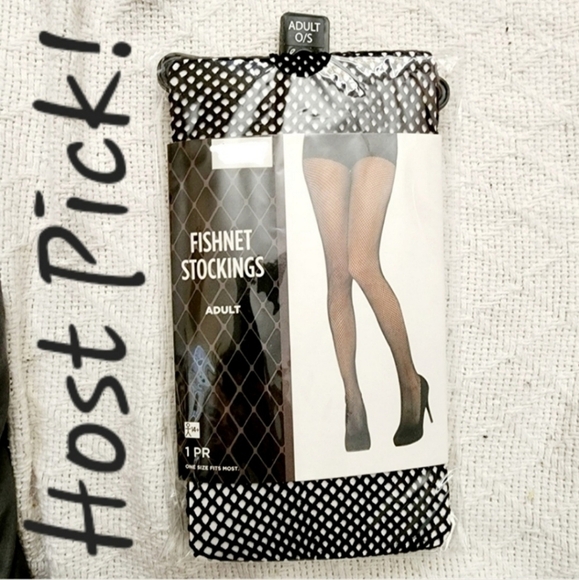 Amscan Black Fishnet Stocking Adult One Size Halloween Costume Cosplay Sexy New - Picture 1 of 3
